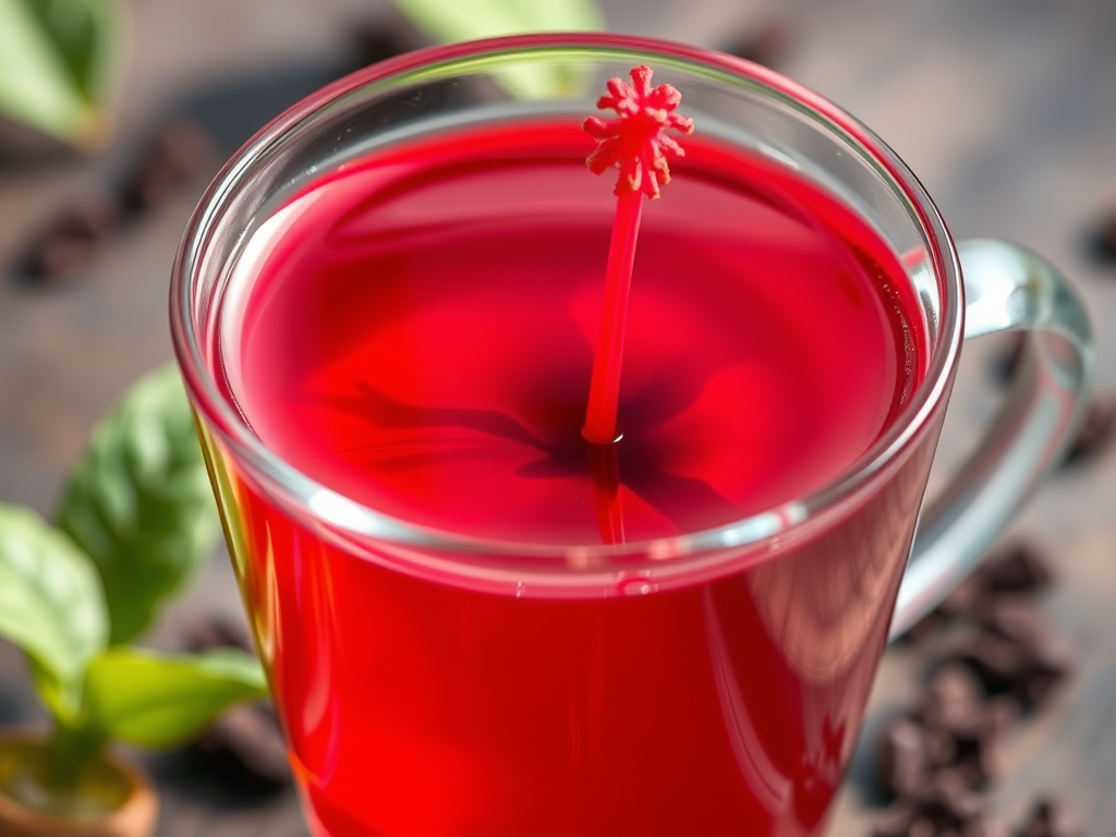 Hibiscus tea, is a vibrant and tangy beverage with a host of health benefits